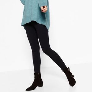 Zara elastic waist basic ankle leggings